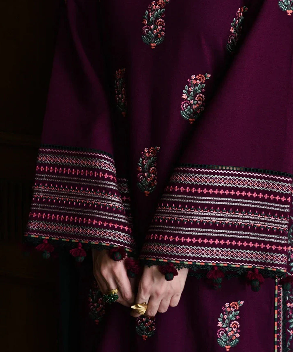 3PC Embroidered Shirt with Embroidered Dupatta-5168