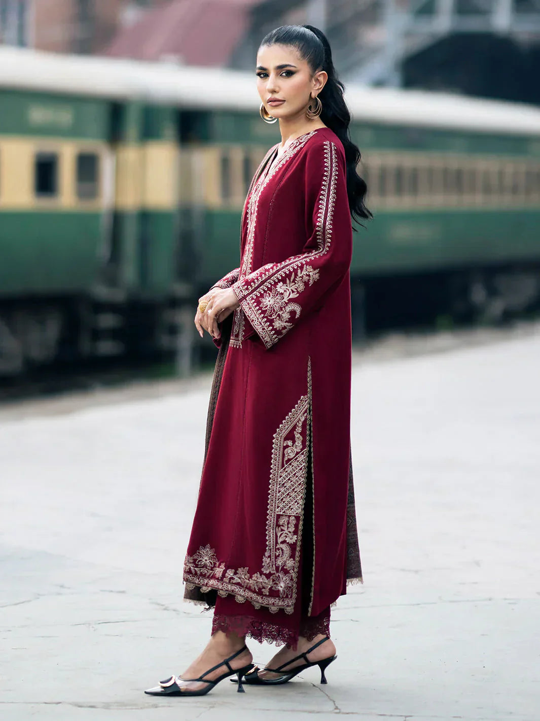Lawn-3PC Embroidered Shirt with Digital Printed Jacquard Dupatta-1148