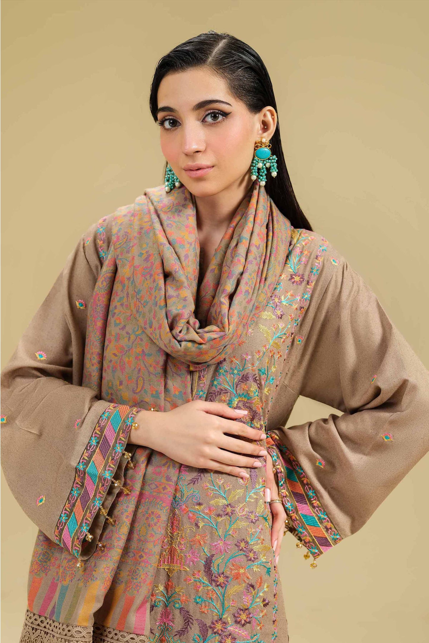 Lawn-3PC Embroidered Shirt With Digital Printed Jauqard Dupatta-5153
