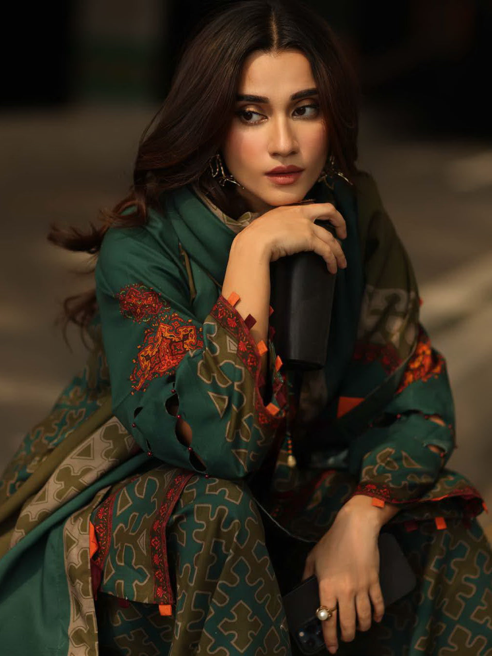 3PC LAWN PRINTED SHIRT WITH VOILE PRINTED DUAPTTA-4006