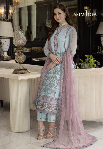 Lawn 3PC Embroidered With Chiffon Embroidered Dupatta-5156