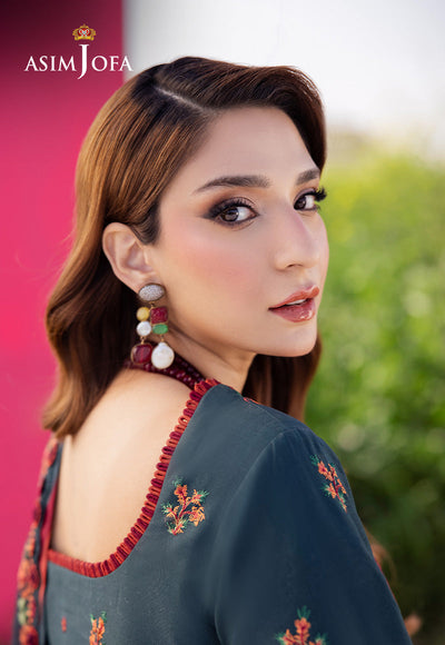 Lawn-3PC Embroidered Shirt with Chiffon Embroidered Dupatta- 5085