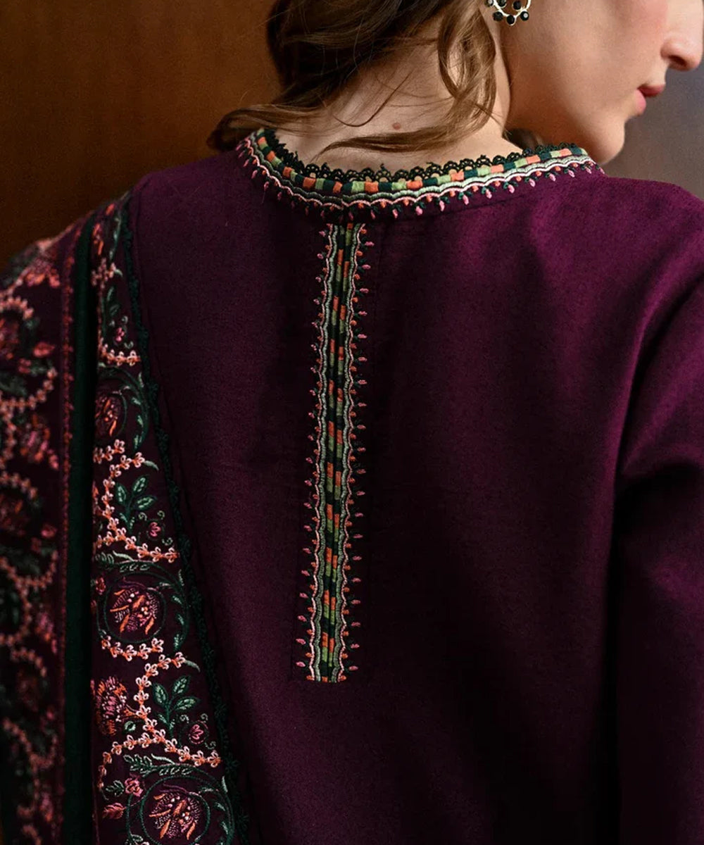 3PC Embroidered Shirt with Embroidered Dupatta-5168