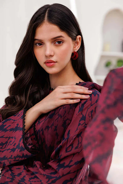 3PC LAWN PRINTED SHIRT WITH VOILE PRINTED DUAPTTA - 4015