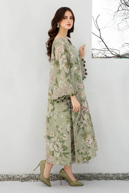 3PC LAWN PRINTED SHIRT WITH LAWN PRINTED DUAPTTA AND TROUSER-4001