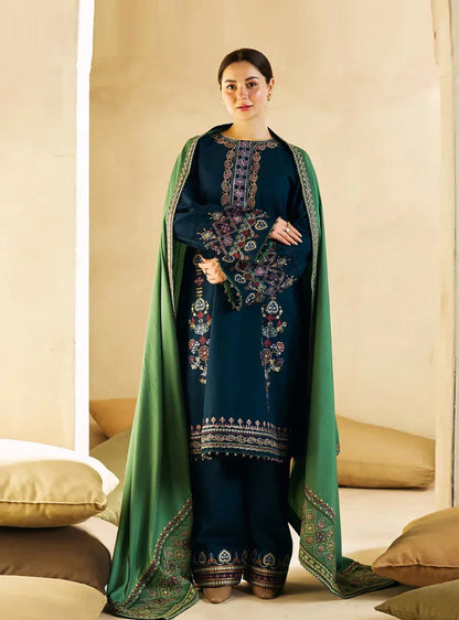 Lawn 3PC Embroidered with Cotton Net Viscose Embroidered Dupatta -5175