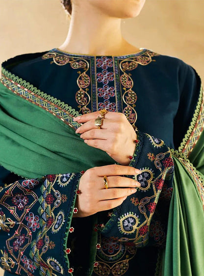 Lawn 3PC Embroidered with Cotton Net Viscose Embroidered Dupatta -5175