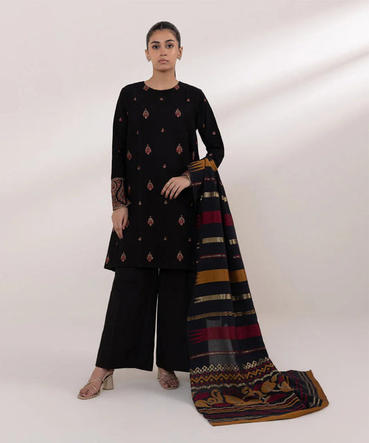 3PC Lawn Embroidered Shirt With Digital Printed Jacquard Dupatta-5174