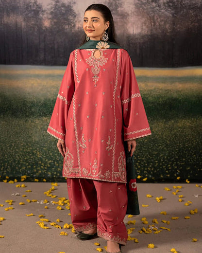 Lawn 3PC Embroidered with Digital Printed Jacquard Dupatta-5092