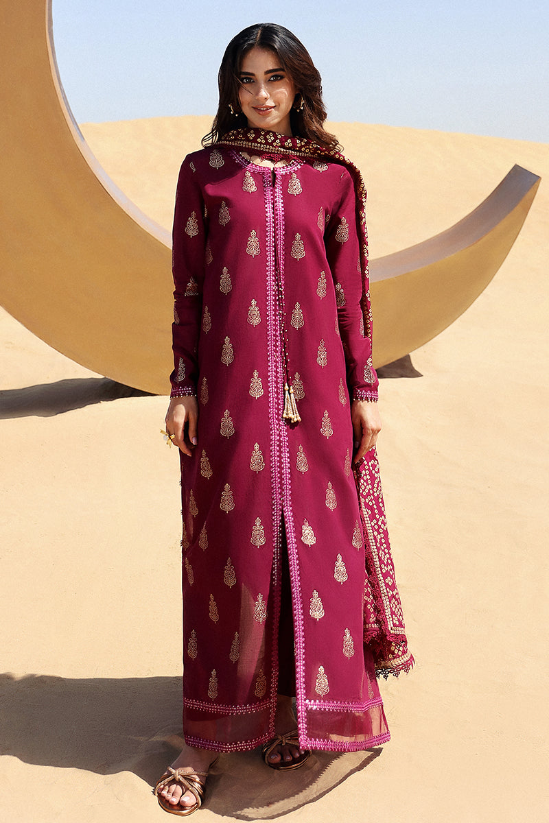Lawn-3PC Embroidered Shirt with Digital Printed Jacquard Dupatta - 1331