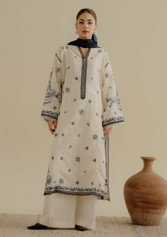 Lawn-3PC Embroidered Shirt with Digital Printed Jacquard Dupatta-1400