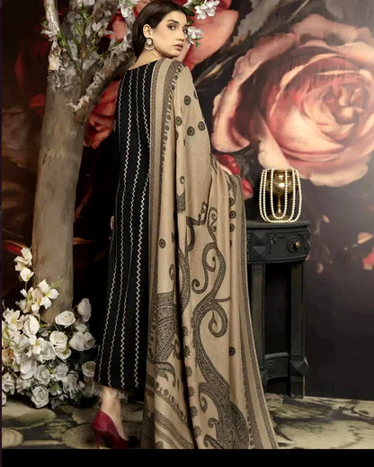 Lawn 3PC Embroidered With Digital Printed Jauqard Dupatta-5017
