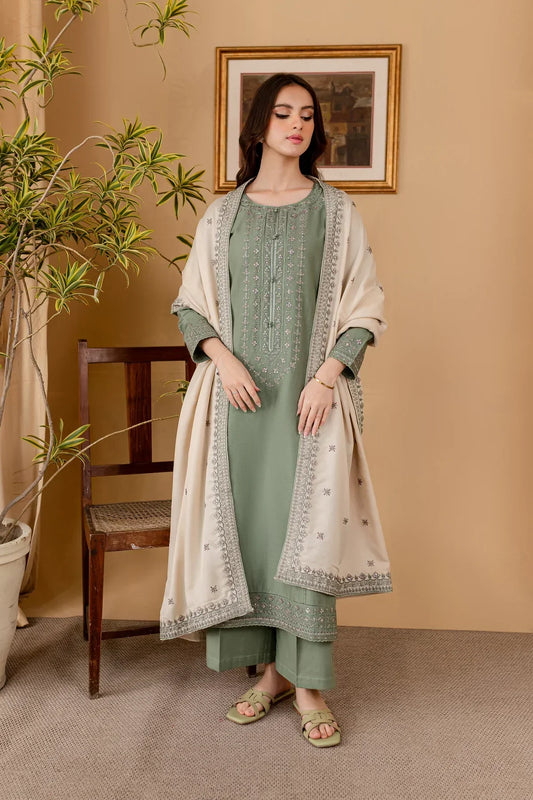 3PC Lawn Embroidered With Lawn Embroidered Dupatta-5029