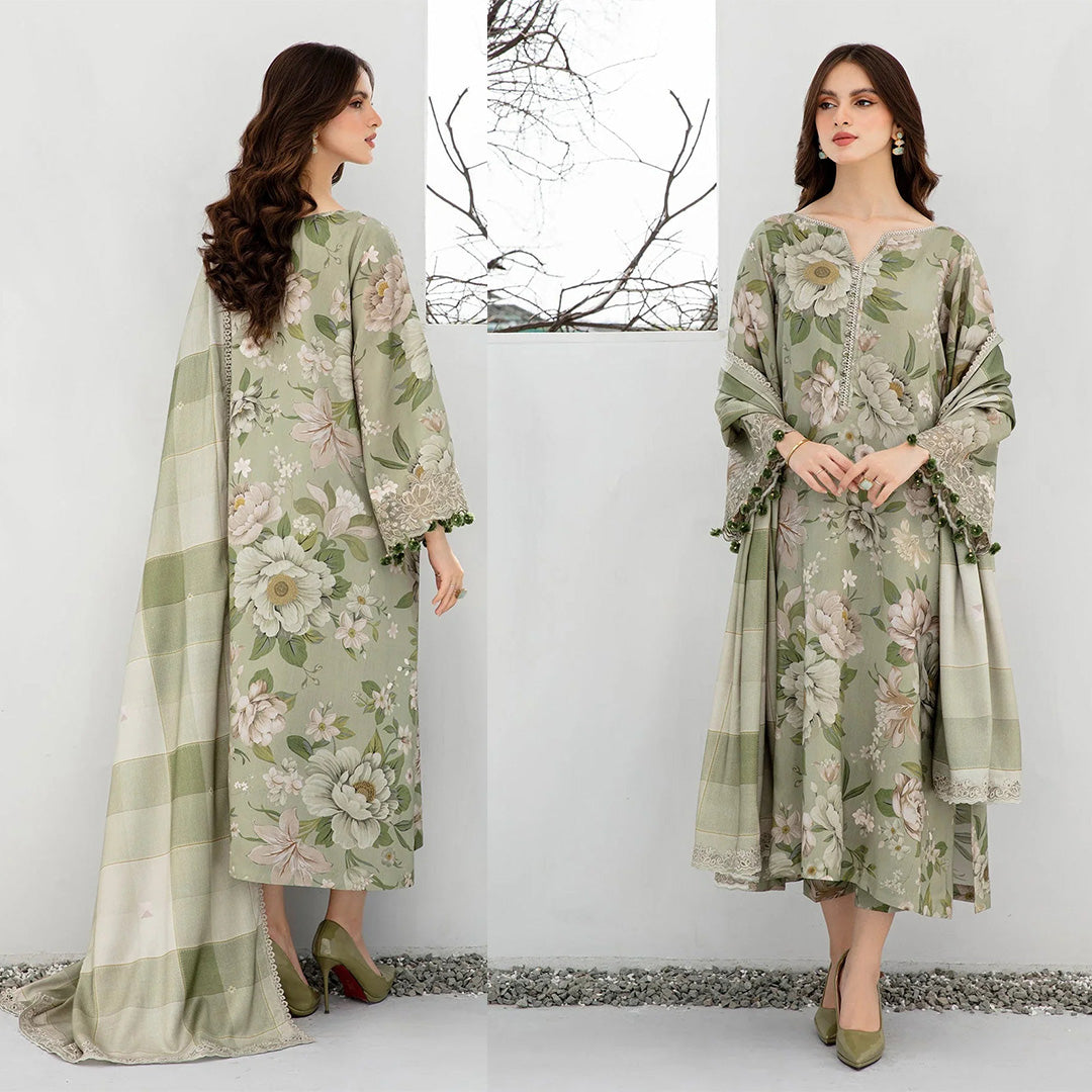 3PC LAWN PRINTED SHIRT WITH LAWN PRINTED DUAPTTA AND TROUSER-4001