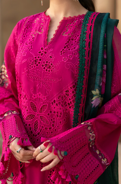 3PC Lawn Embroidered Shirt With Digital Printed Jacquard Dupatta- 5038