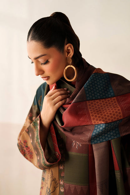 3PC LAWN PRINTED SHIRT WITH VOILE PRINTED DUAPTTA - 4016