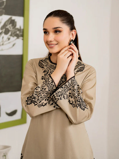 3PC Lawn Embroidered Shirt with Digital Printed Jacquard Dupatta-5093