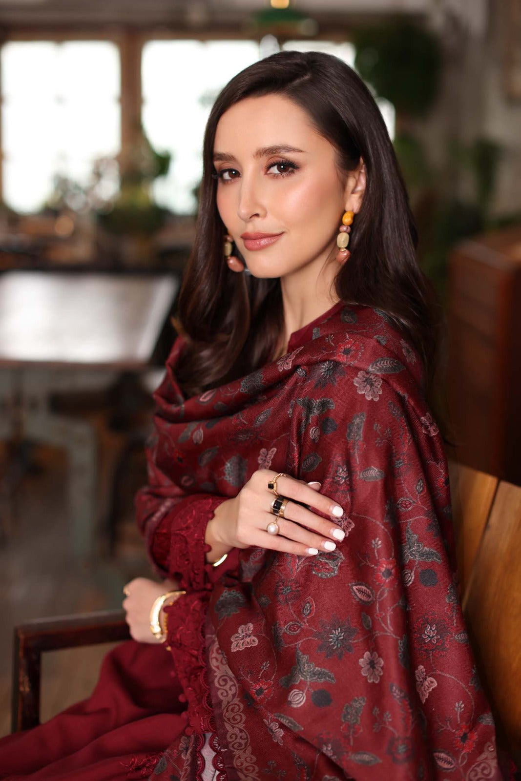 3PC Lawn Embroidered Shirt With Digital Printed Jacquard Dupatta-5167