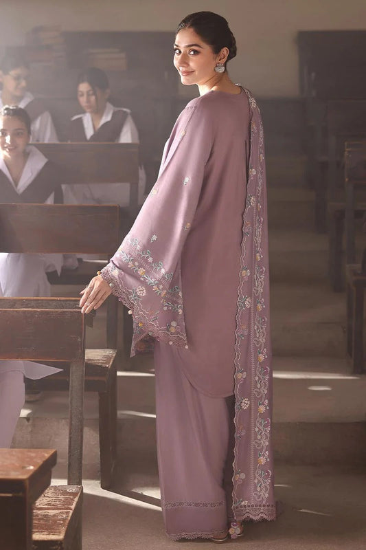 3PC Lawn Embroidered Shirt With Chiffon Embroidered Dupatta-5227