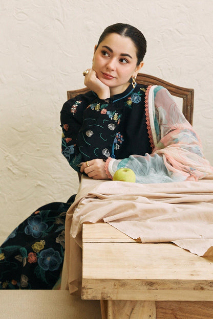 Lawn-3PC Embroidered Shirt with Digital Printed Jacquard Dupatta-1172