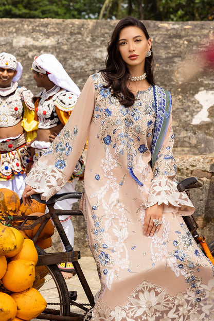 Lawn-3PC Embroidered Shirt with Digital Printed Jacquard Dupatta-1430