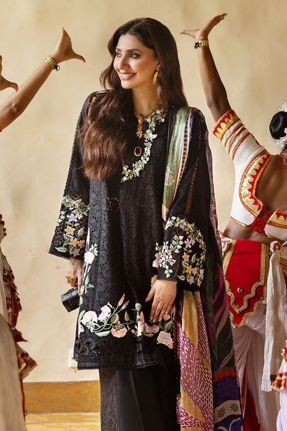 Lawn-3PC Embroidered Shirt with Digital Printed Jacquard Dupatta-1403