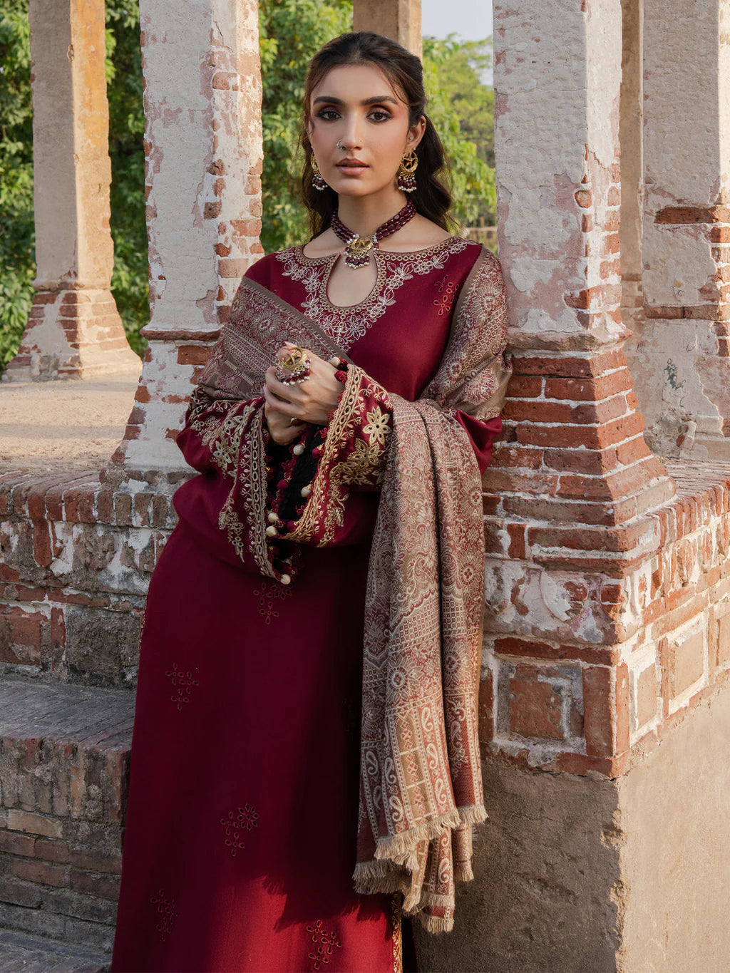 Lawn-3PC Embroidered Shirt With Digital Printed Jauqard Dupatta-5114
