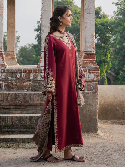 Lawn-3PC Embroidered Shirt With Digital Printed Jauqard Dupatta-5114