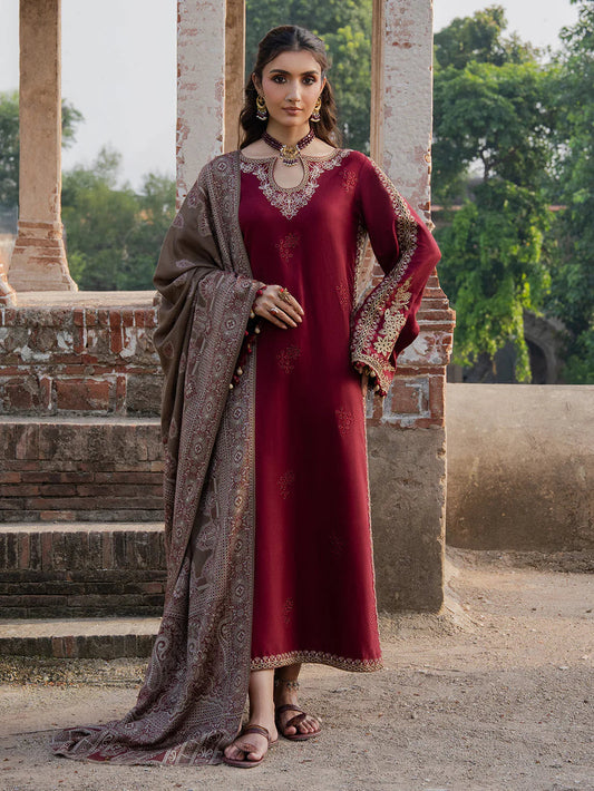 Lawn-3PC Embroidered Shirt With Digital Printed Jauqard Dupatta-5114