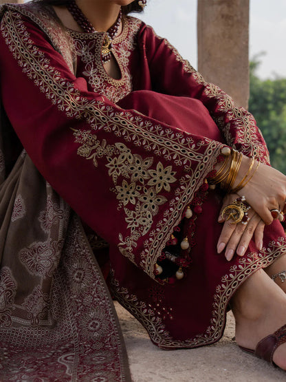 Lawn-3PC Embroidered Shirt With Digital Printed Jauqard Dupatta-5114