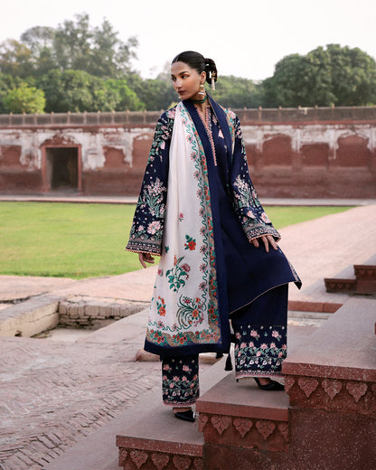 Lawn-3PC Embroidered Shirt With Digital Printed Jauqard Dupatta-5077