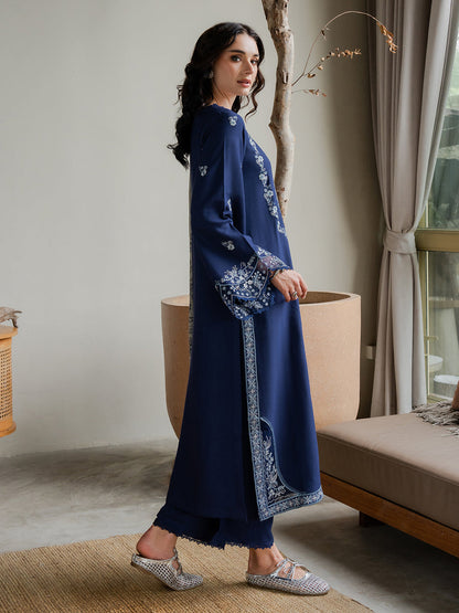 Lawn-3PC Embroidered Shirt With Digital Printed Jauqard Dupatta-5001