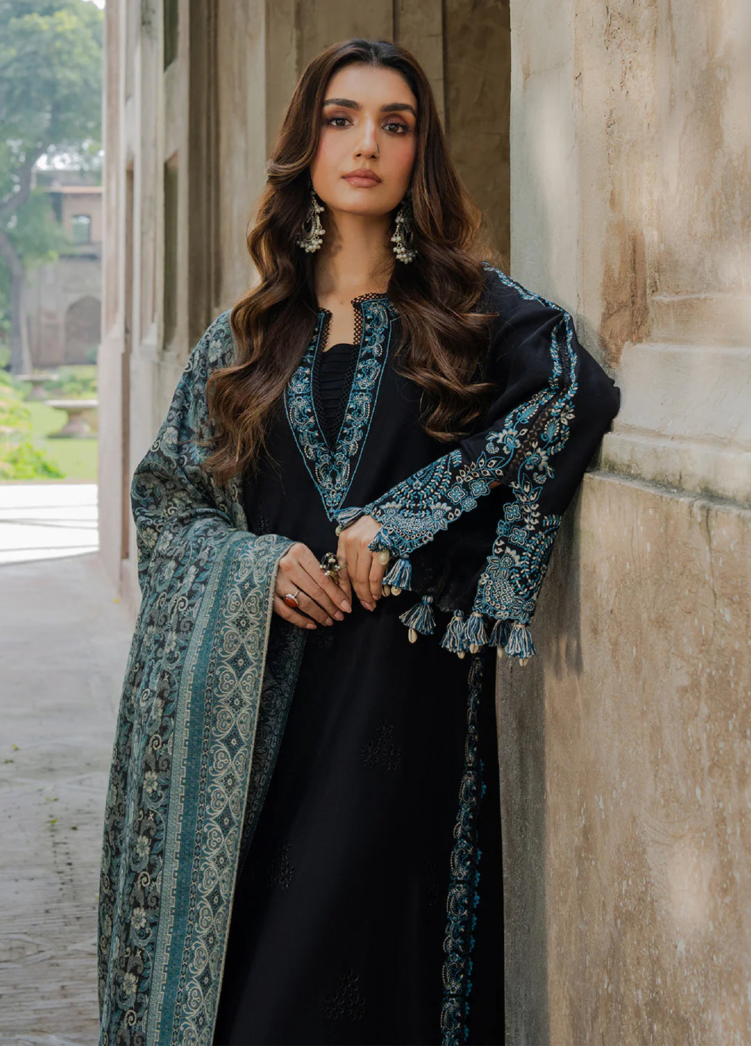 Lawn-3PC Embroidered Shirt With Digital Printed Jauqard Dupatta-5048
