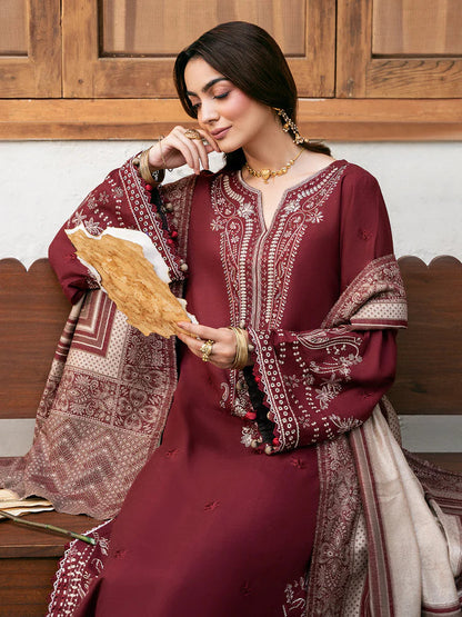 3PC Lawn Embroidered Shirt With Digital Printed Jauqard Dupatta-5118