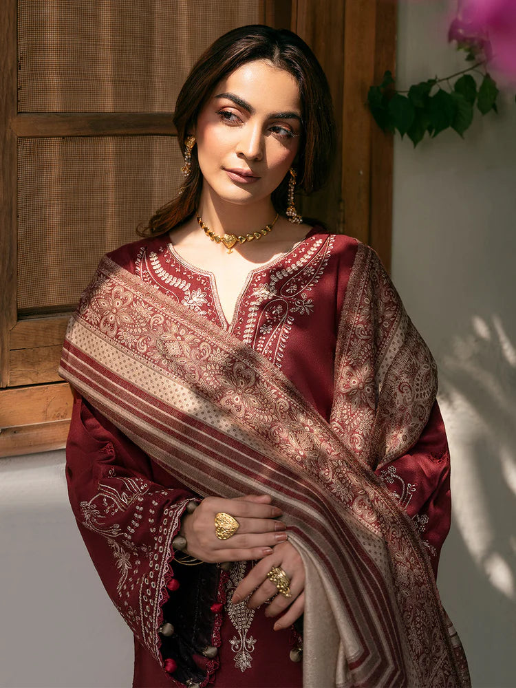 3PC Lawn Embroidered Shirt With Digital Printed Jauqard Dupatta-5118