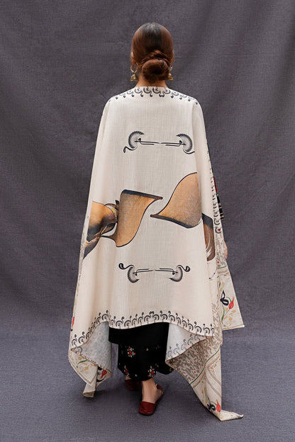 3PC Lawn Embroidered Shirt With Digital Printed Jauqard Dupatta-5007