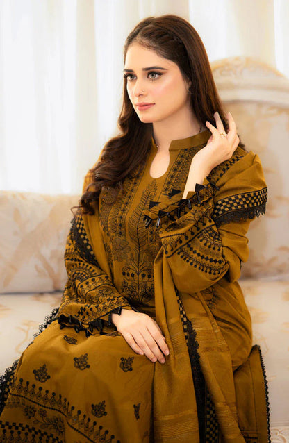 Lawn-3PC Embroidered Shirt with Embroidered Cotton Net Dupatta -5106