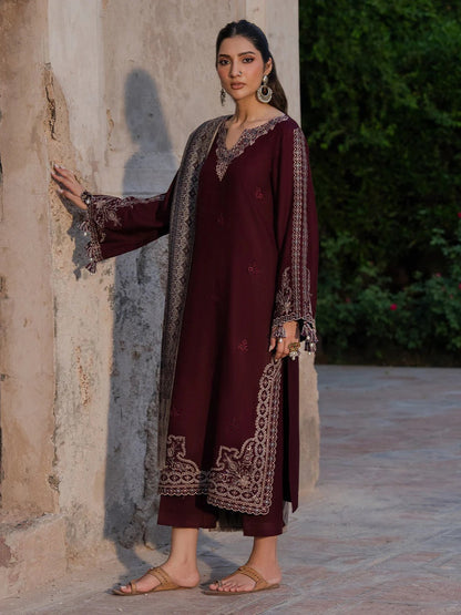 Lawn 3PC Embroidered Shirt with Digital Printed Jacquard Dupatta-5047