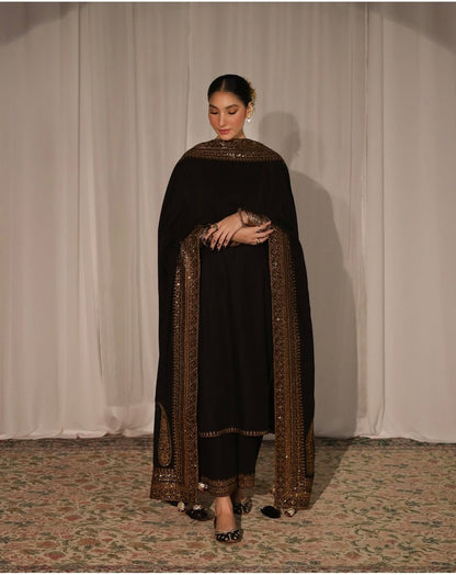 Lawn-3PC Embroidered Shirt with Organza Sequins Embroidered Dupatta- 5135
