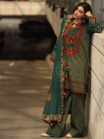 3PC LAWN PRINTED SHIRT WITH VOILE PRINTED DUAPTTA-4006
