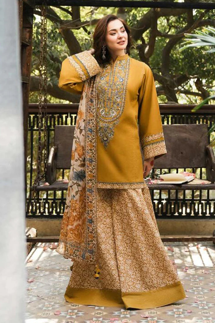 3PC LAWN PRINTED SHIRT WITH VOILE PRINTED DUAPTTA - 4019